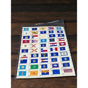 Bicentennial Era 1776-1976 USA State Flags 13¢ Stamp Sheet